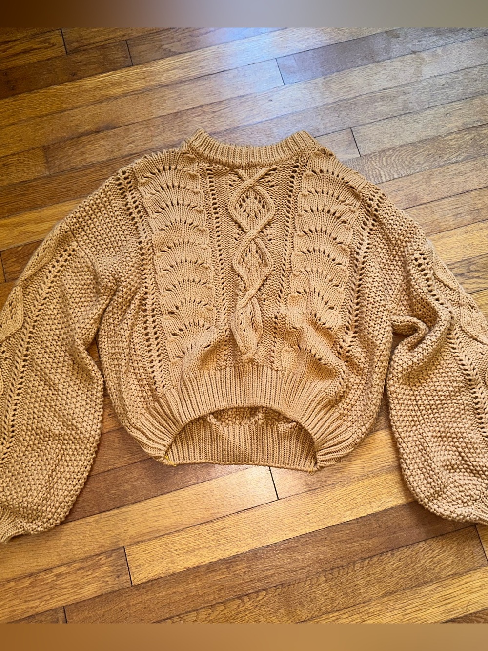 Goodnight Macaroon Chunky Cable & Open Knit Sweater